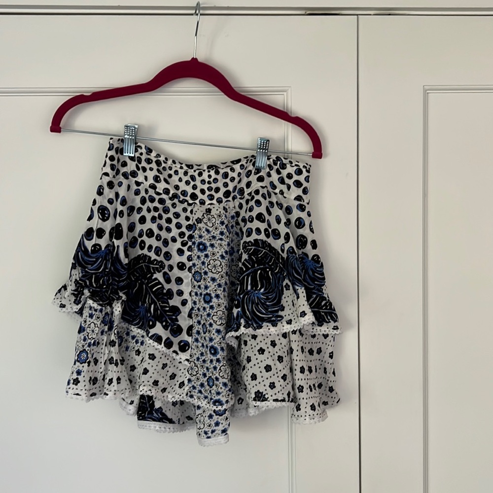 Poupette St Barth ruffled mini skirt, size L